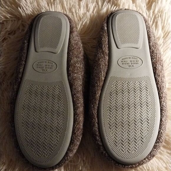 Nwot Men's Cotton Knitted Anti-Slip On House Slippers Size 11-12 - Picture 3 of 8
